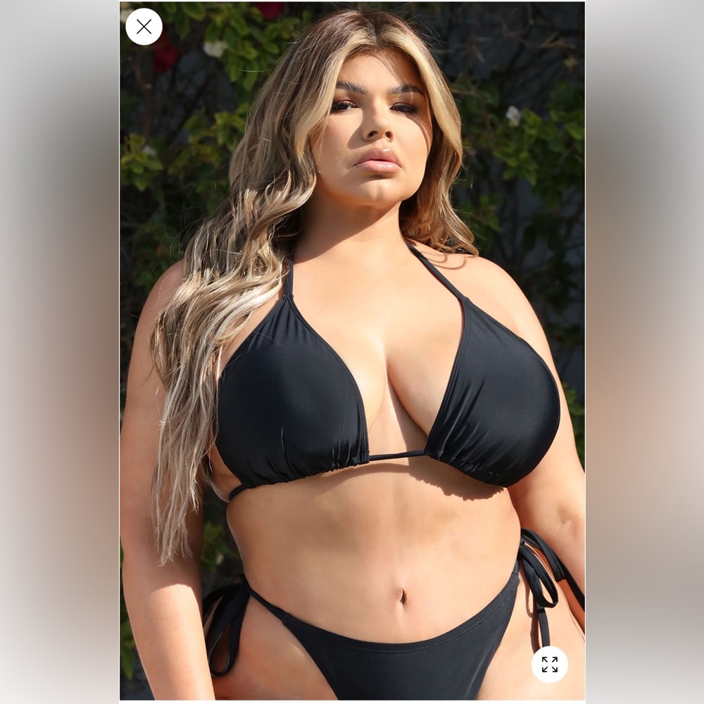 Fashion Nova Classic Black Bikini Set